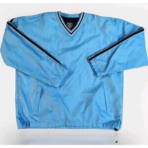 Vintage Steve & Barrys Mens Light Blue Jacket Size XL 100% Nylon Shell Y2K